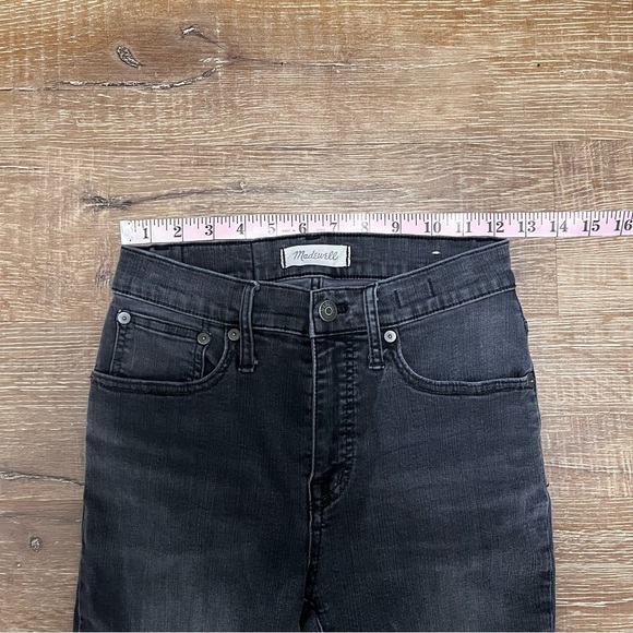Madewell Cali Demi Boot Jeans Raw Hem in Faded Black Size 25 - Picture 9 of 12